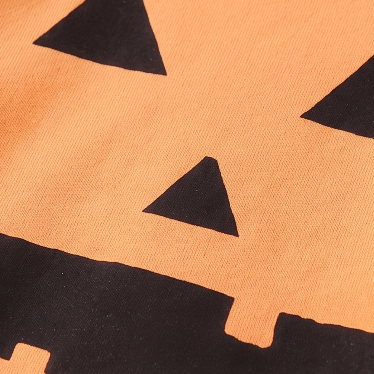 Girls Orange Pumpkin Face Print Sweatshirt Sweatshirts & Hoodies