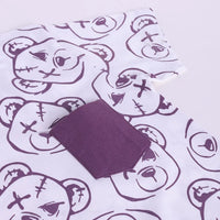 Boys Lavender Bear Print T-Shirt With Shorts Sets Sets
