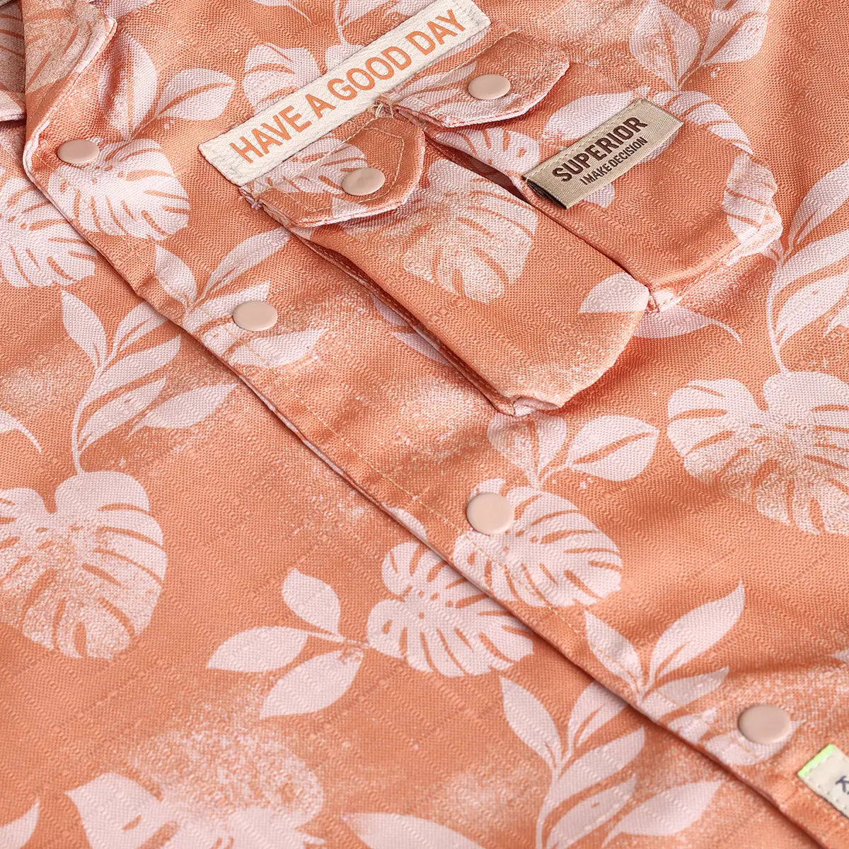 Boys Orange Tropical Print Short Sleeve Shirt With Shorts Sets 2 pc. Sets