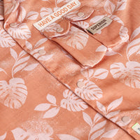 Boys Orange Tropical Print Short Sleeve Shirt With Shorts Sets 2 pc. Sets