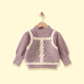 Girls Mauve Bow Applique Long Sleeve Sweater Sweaters & Cardigans Mauve 1-2 Y