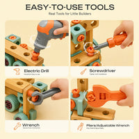 Kids Tool Box Toy Set - 144 Piece STEM Building Kit with Tools and Storage Case Trending Accessories