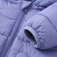 Boys Blue Bear Ear On Hood Quilted Zip-up Jacket Coats & Jackets