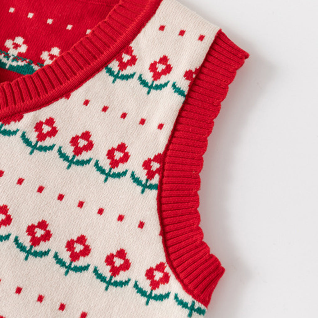Boys Apricot Self-Design Jacquard Sweater Vest Sweaters & Cardigans