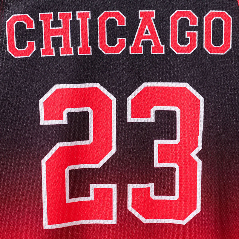 Boys Red Chicago Print Sleeveless T-Shirt With Shorts Set 2 pc. Sets