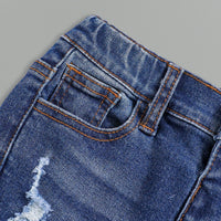 Boys Blue Mid Rise distressed Denim Pants Pants