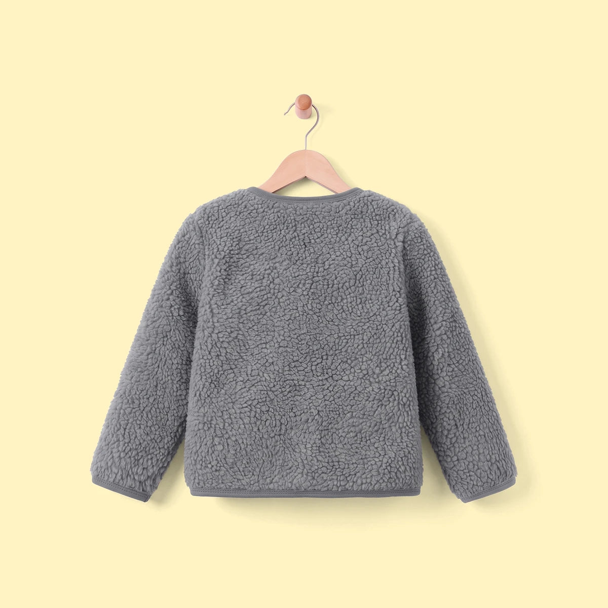 Girls Grey Long Sleeve Fleece Cardigan Sweaters & Cardigans