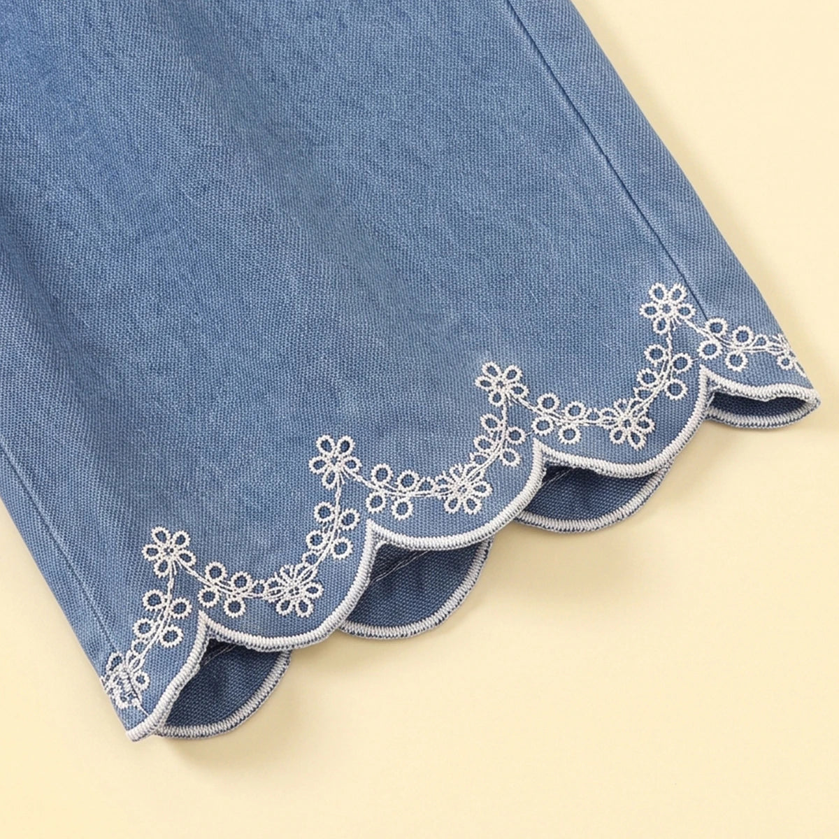 Girls Blue Denim Sleeveless Top with Pants Sets 2 pc. Sets