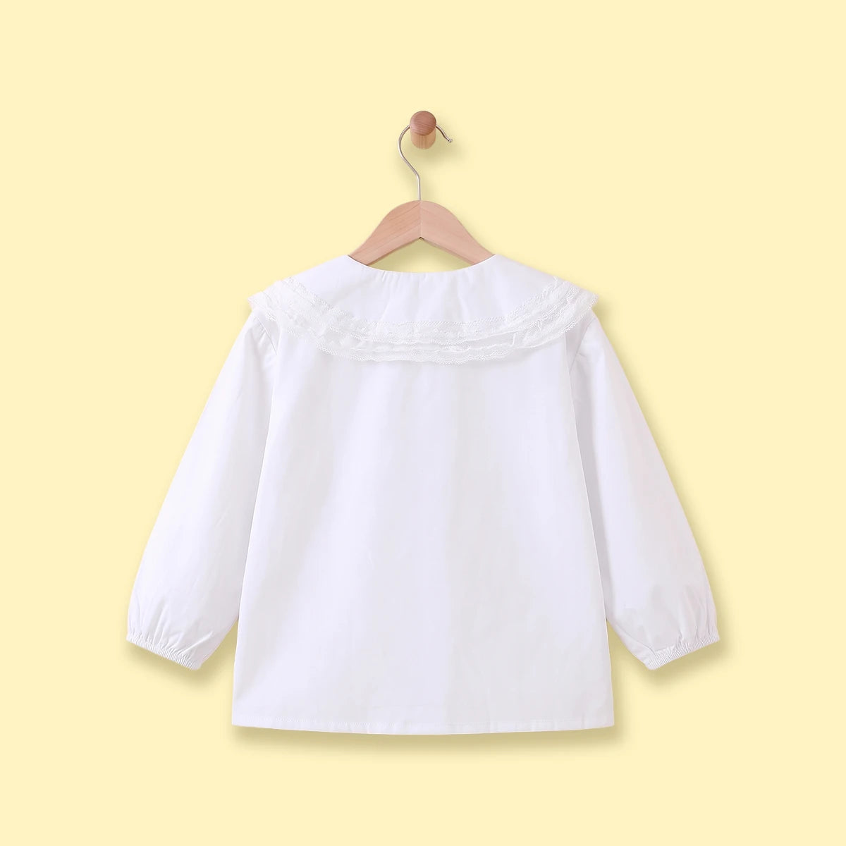 Girls White Long Sleeve Top Tops