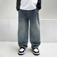 Boys Light Blue Straight Fit Denim Jeans Pants