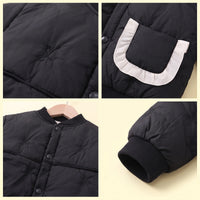Girls Black Embroidered Long Sleeve Jacket Coats & Jackets