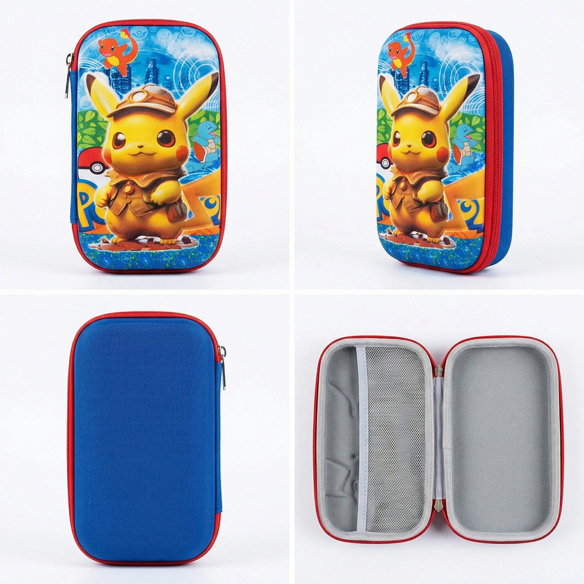 Boys Blue Pikachu Hard-Shell Pencil Box Trending Accessories