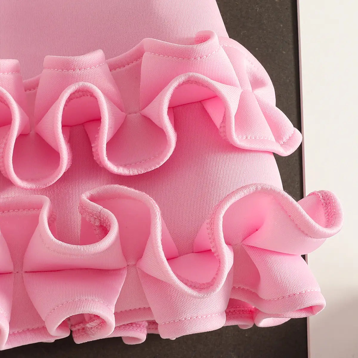 Girls Pink Sleeveless Large Bow Applique A-line Party Wear Dress Party Dresses