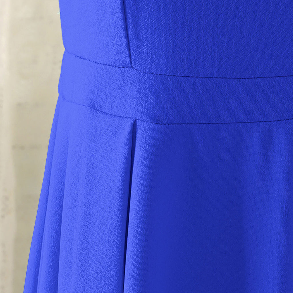 Girls Royal Blue Off Shoulder Spaghetti Strap Gown Party Dresses