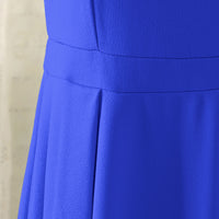 Girls Royal Blue Off Shoulder Spaghetti Strap Gown Party Dresses