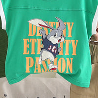 Boys Green Graphic Extended Shoulder T-Shirt With Shorts Set 2 pc. Sets