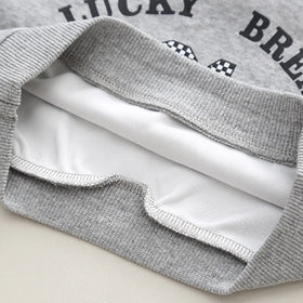 Boys Grey Alphanumeric Printed Polo Sweatshirt With jogger Co-ord Sets Sets