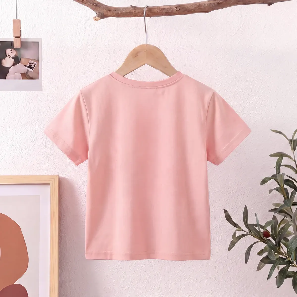 Girls Pink Short Sleeve Happy Weekend Typography Print T-Shirt Tshirts
