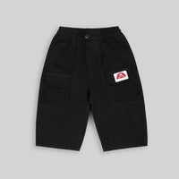 Boys Black Pocket Mock Elasticated Shorts Shorts Black 1-2 Y 