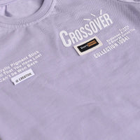 Boys Lilac Typographic Printed T-Shirt With Shorts Sets Sets