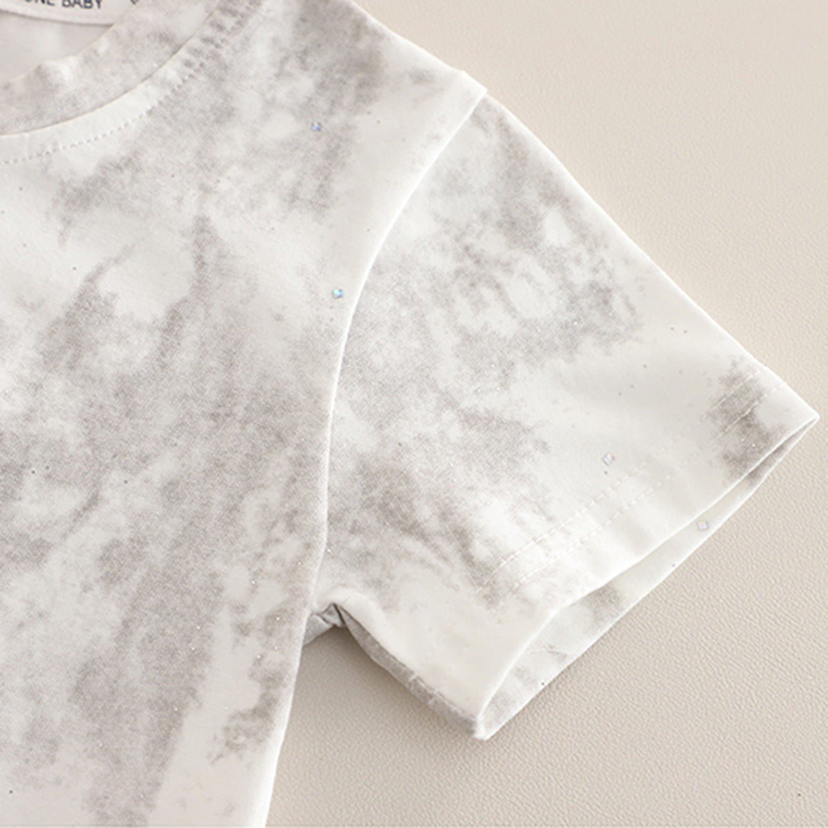 Boys White Tie & Dye Printed Short Sleeves T-Shirt With Shorts Set 2 pc. Sets