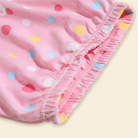 Girls Pink Polka Dot Printed Top With Shorts Co-ord Sets Sets