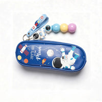 Space Astronaut Pencil Case with Keychain Trending Accessories Blue Onesize
