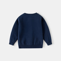 Boys Navy Blue Cardigan With Self-design Teddy Patterns Sweaters & Cardigans