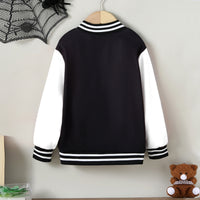 Boys Black Spider Printed Varsity Jacket Coats & Jackets