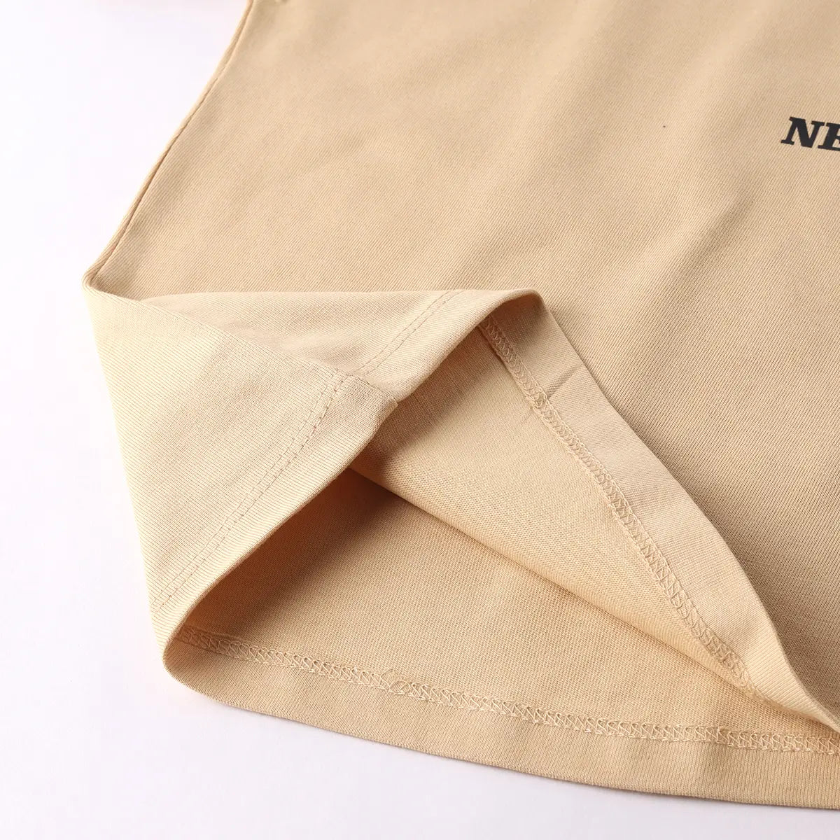 Boys Khaki Logo Print Short Sleeve T-Shirt With Drawstring Shorts Sets Sets