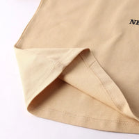 Boys Khaki Logo Print Short Sleeve T-Shirt With Drawstring Shorts Sets Sets