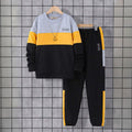 Boys Multicolor Color-blocked Sweatshirt With Joggers Winter Set 2 pc. Sets Multicolor 7-8 Y