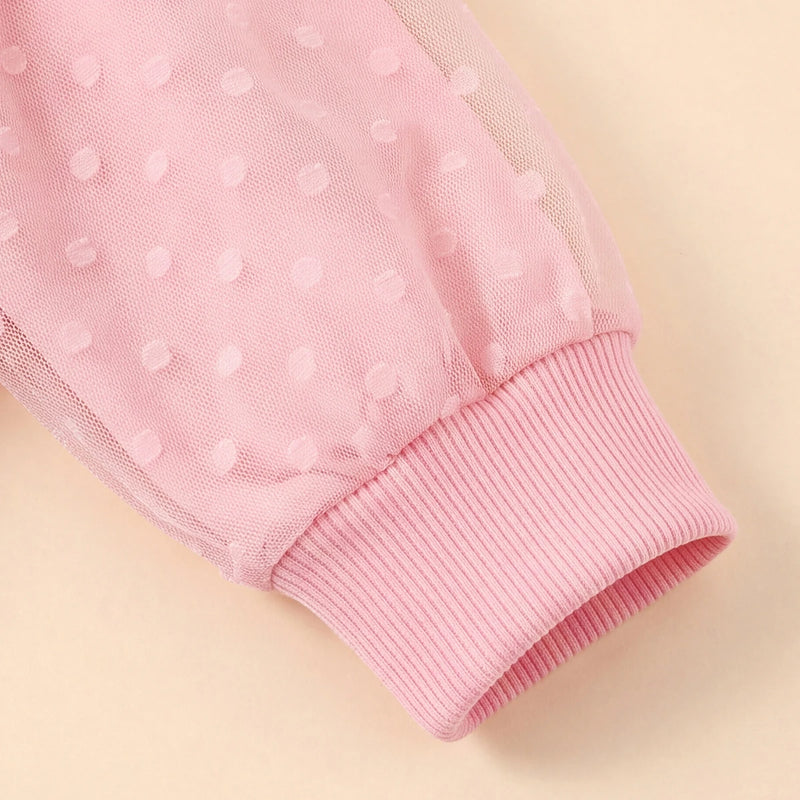Girls Pink Heart Long Sleeve Sweatshirt With Pants Sets 2 pc. Sets