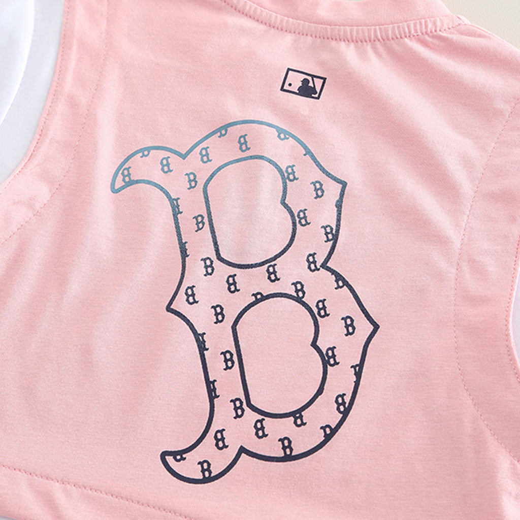 Boys Pink Typographic Printed Short Sleeves T-Shirt With Shorts Set 2 pc. Sets