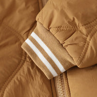 Boys Brown Hooded Zip-up Jacket With T-Shirt & Jogger Sets Sets