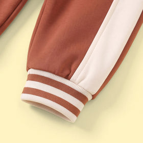 Boys Brown Applique Long Sleeve Jacket With Pants Sets 2 pc. Sets