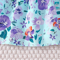 Girls Purple Floral Print One Shoulder Fit & Flare Dress Casual Dresses