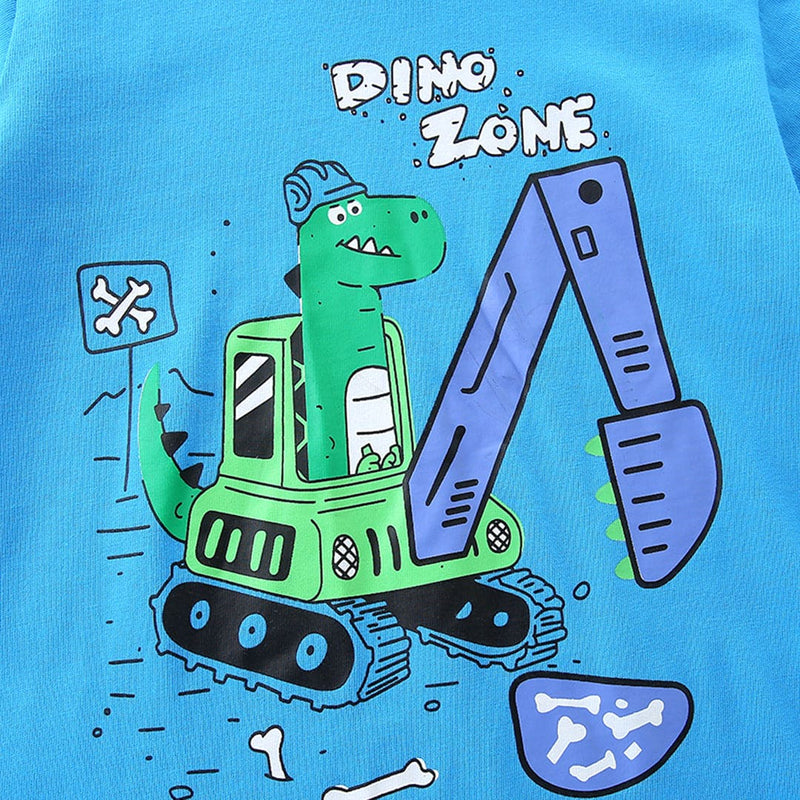 Boys Short Sleeve Dino Graphic T-Shirt Tshirts   