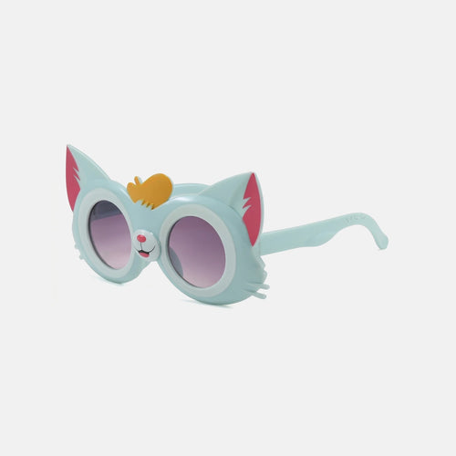 Unisex Light Green Cat Shaped Sunglasses Sunglasses Light Green Onesize