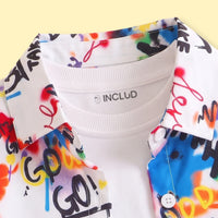 Girls Multicolor Typography Print Long Sleeve Shirt Shirts