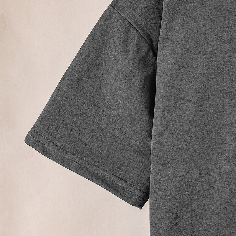 Boys Dark Grey Short Sleeves Front Pocket T-Shirt With Shorts Set 2 pc. Sets