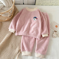 Girls Pink Long Sleeves T-Shirt With Jogger Co-ord Sets Sets