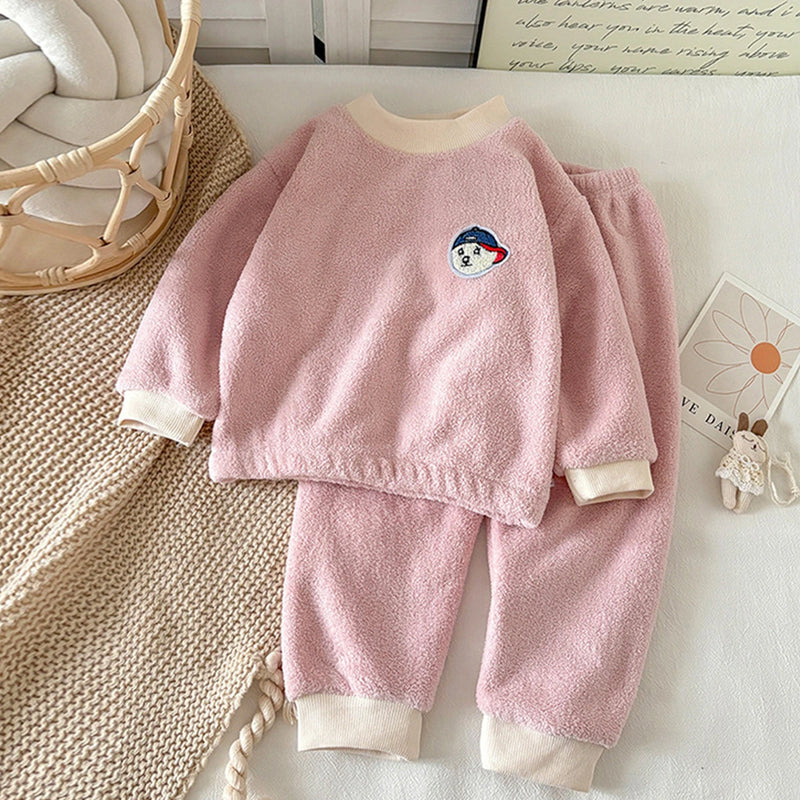 Girls Pink Long Sleeves T-Shirt With Jogger Co-ord Sets Sets