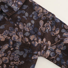 Boys Brown Long Sleeve Printed Shirt With Neck Tie And Pants Set 2 pc. Sets