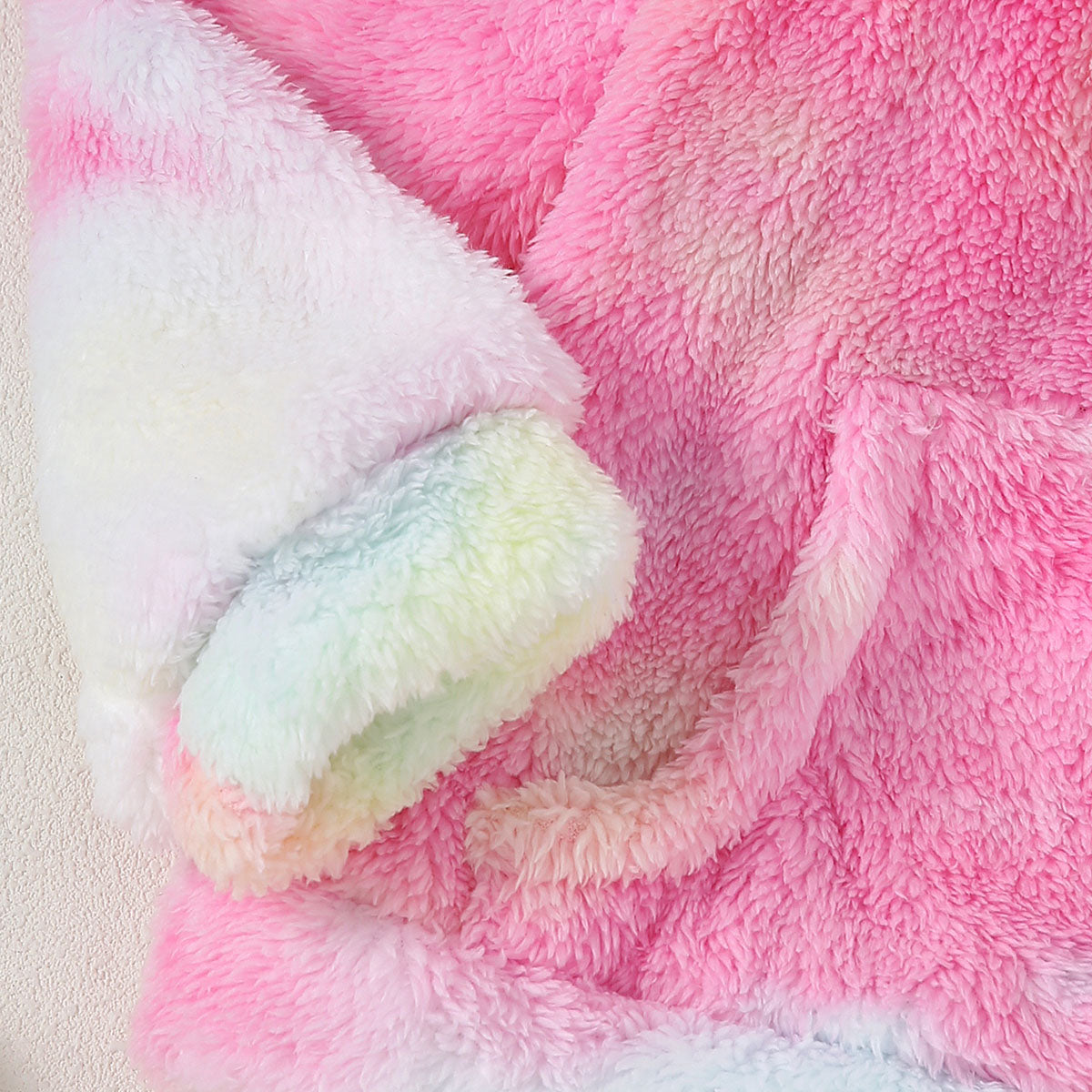 Girls Light Pink Tie Dye Printed Hooded Neck Pullover Winter Sweatshirt Sweatshirts & Hoodies