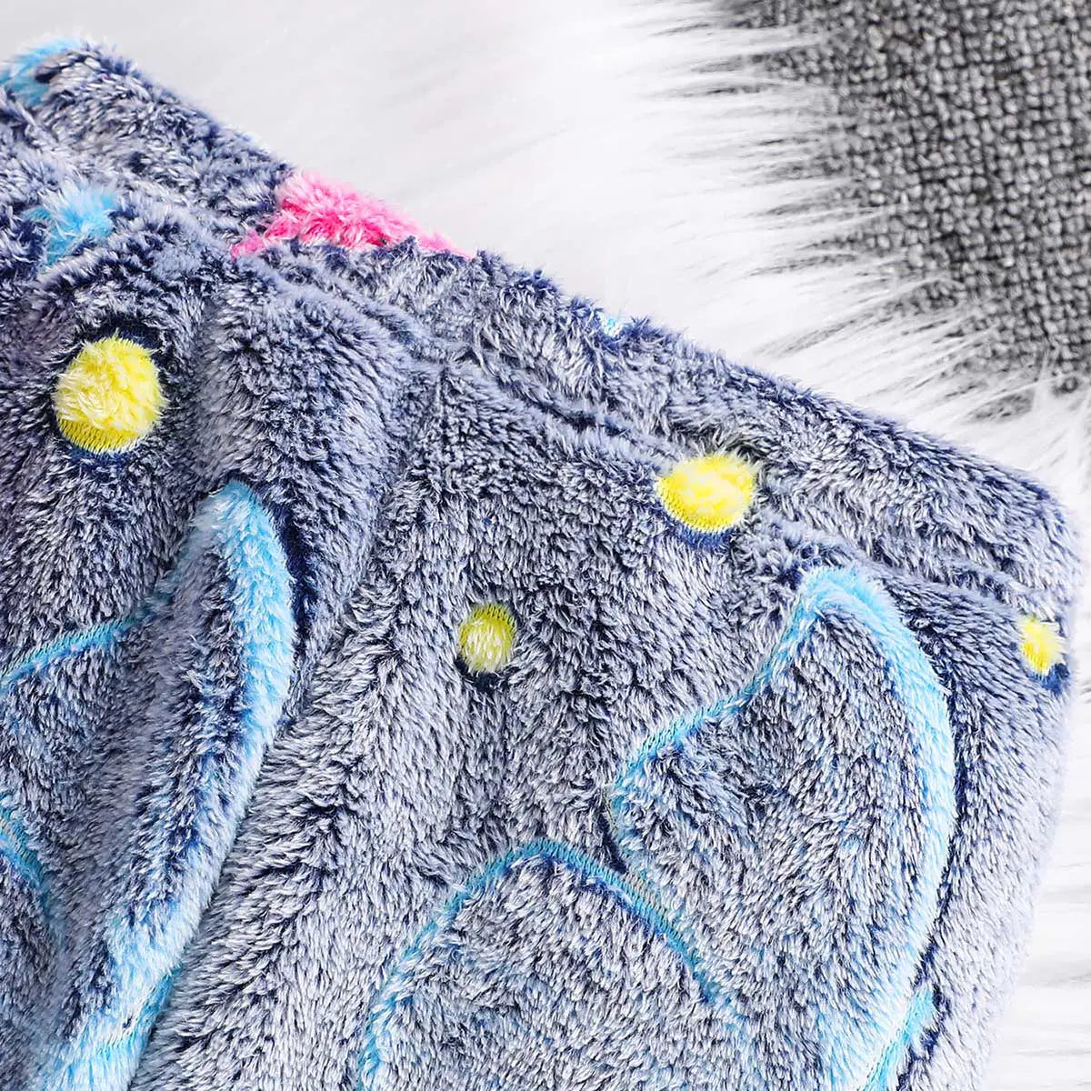 Girls Grey Self-Design Butterfly Patterns Hooded Fleece Sweatshirt With Pant Co-ord Sets 2 pc. Sets