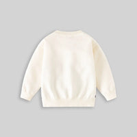 Boys Apricot Stripes Knitted Sweater With Bear Face Patch Sweaters & Cardigans