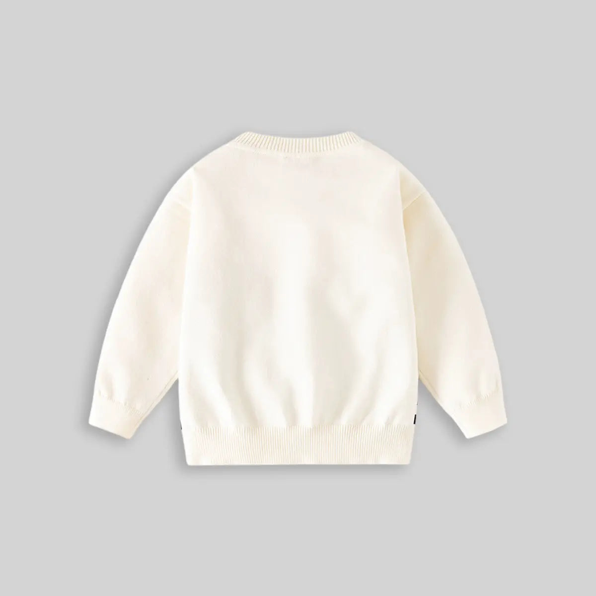Boys Apricot Stripes Knitted Sweater With Bear Face Patch Sweaters & Cardigans