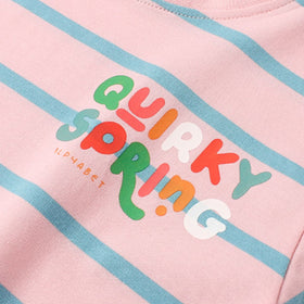 Girls Striped Short Sleeves T-Shirt Tshirts   