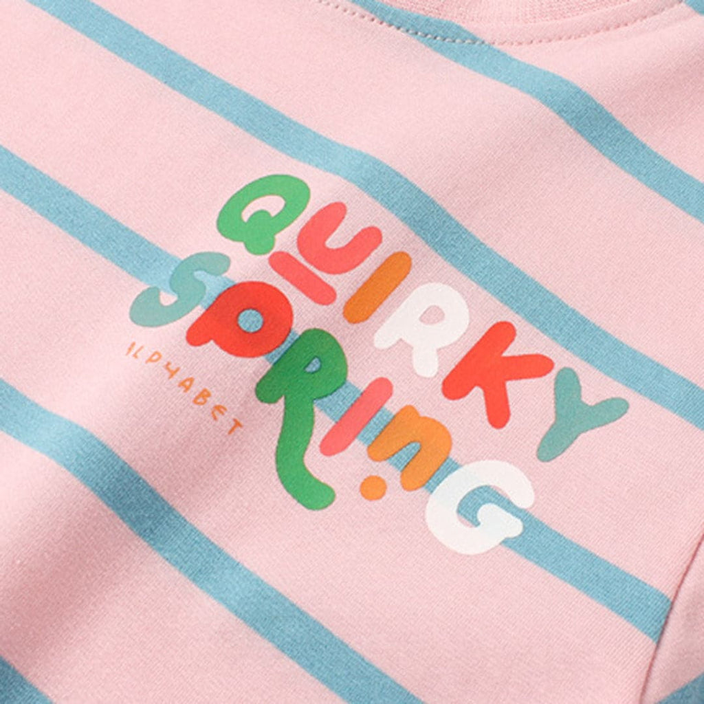 Girls Striped Short Sleeves T-Shirt Tshirts   